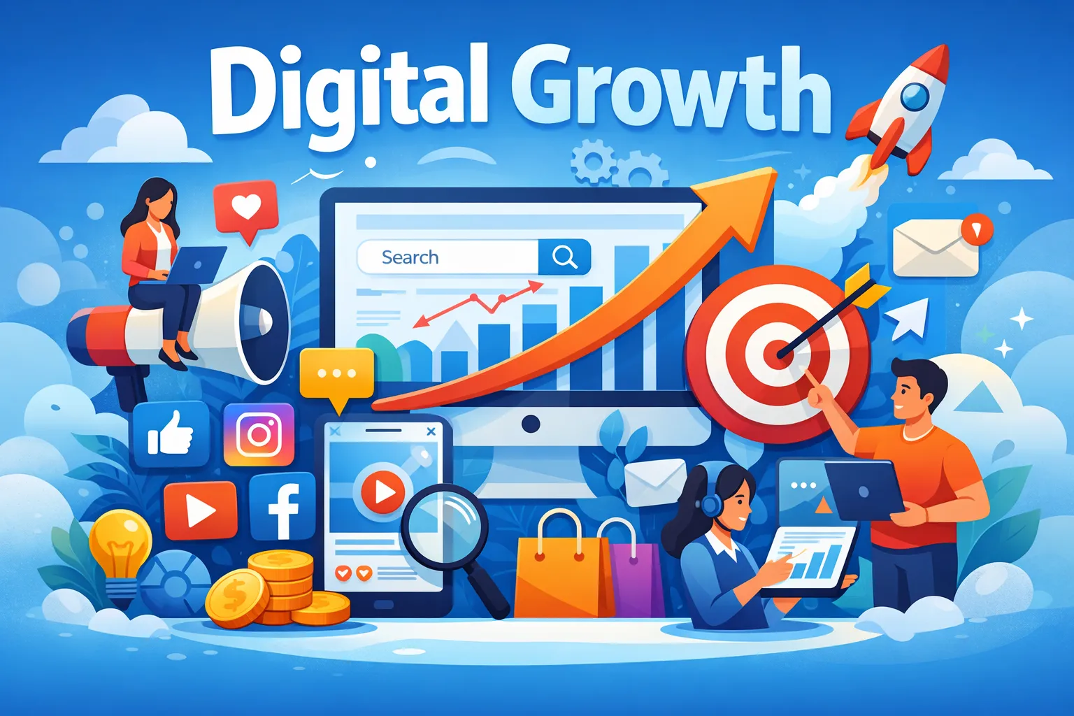 Digital Growth Illustration
